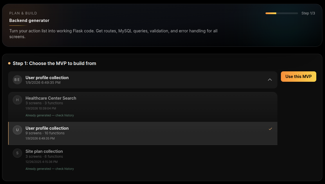 Backend architecture and route mapping
