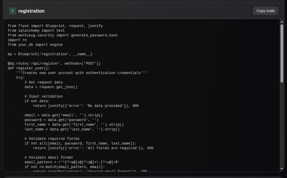Backend flow into UI screens