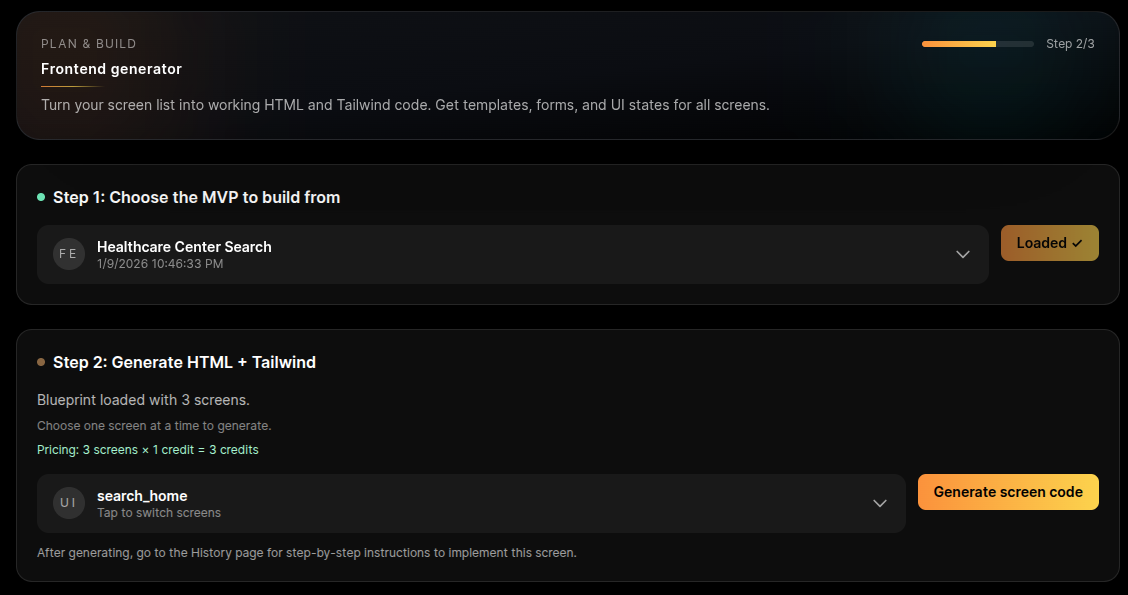 Frontend architecture and route mapping