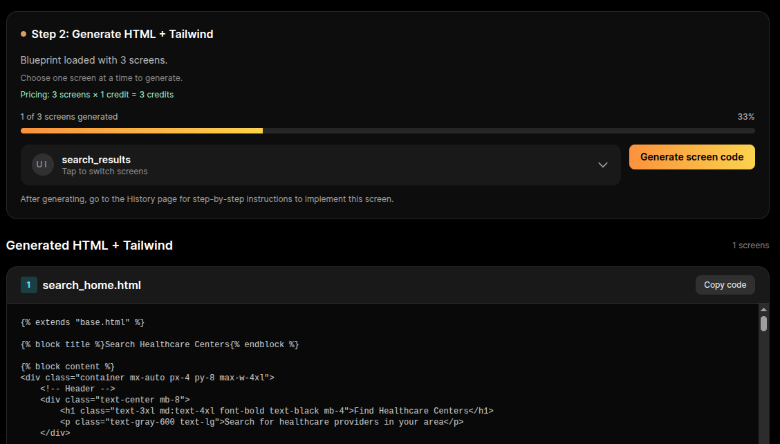 Frontend build sequence